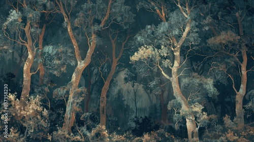 old forest wallpaper trees background modern decoreting wallpaper 3d