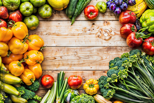 Fresh vegetables and fruits : AI Generative, not upscale