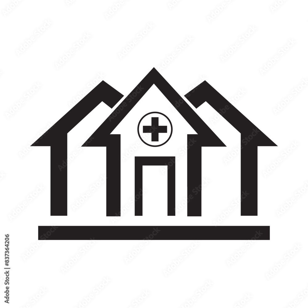 Hospital icon vector illustration design template