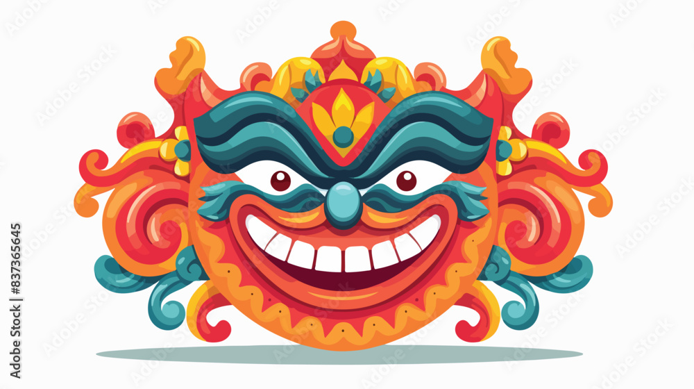 Happy Holi Indian festival. cloth mask. vector illustration