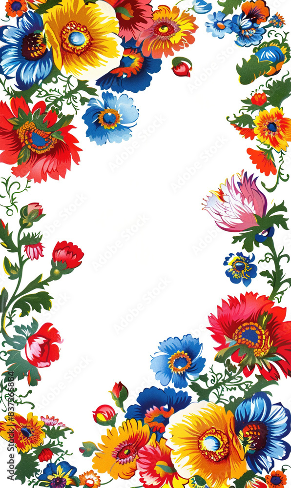 Naklejka premium background with flowers