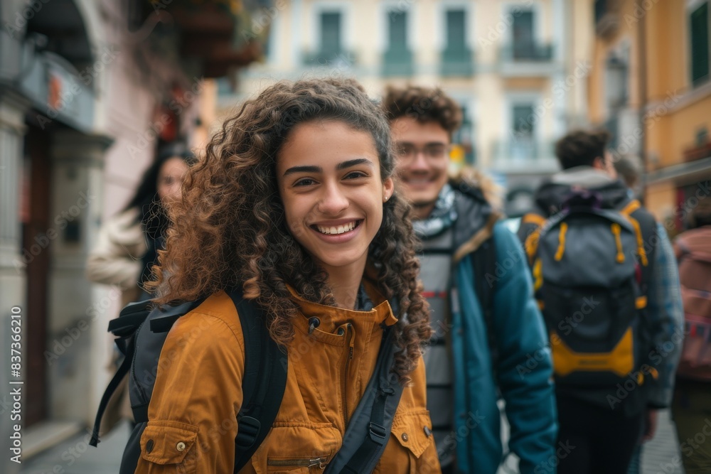 Students in the Schoolyard - Back to School - AI-generated image Students in the Schoolyard - Back to School - AI-generated image