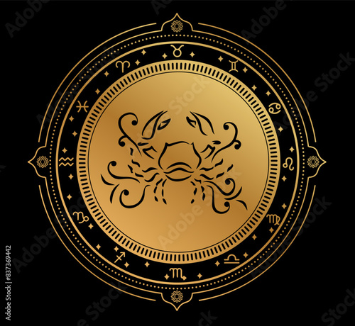 The illustration - zodiac sign in the modern style.
