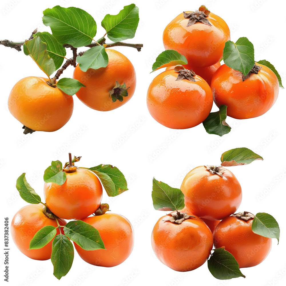 Photo of Persimmon herb, Asian herbs, isolated on transparent background. Photo of Persimmon herb, Asian herbs, isolated on transparent background.