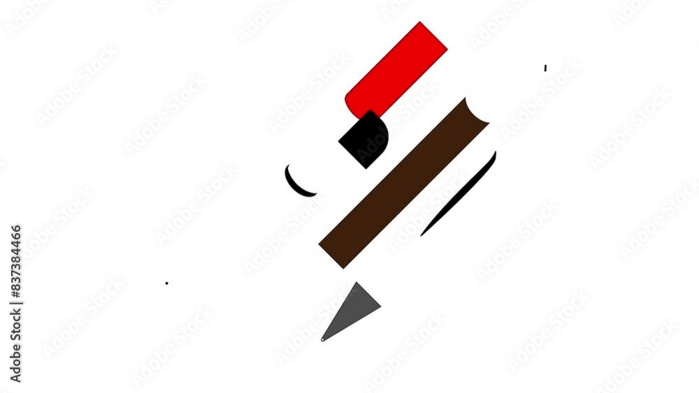 Color ball pen animation white BG. Color ball pen animation white BG.