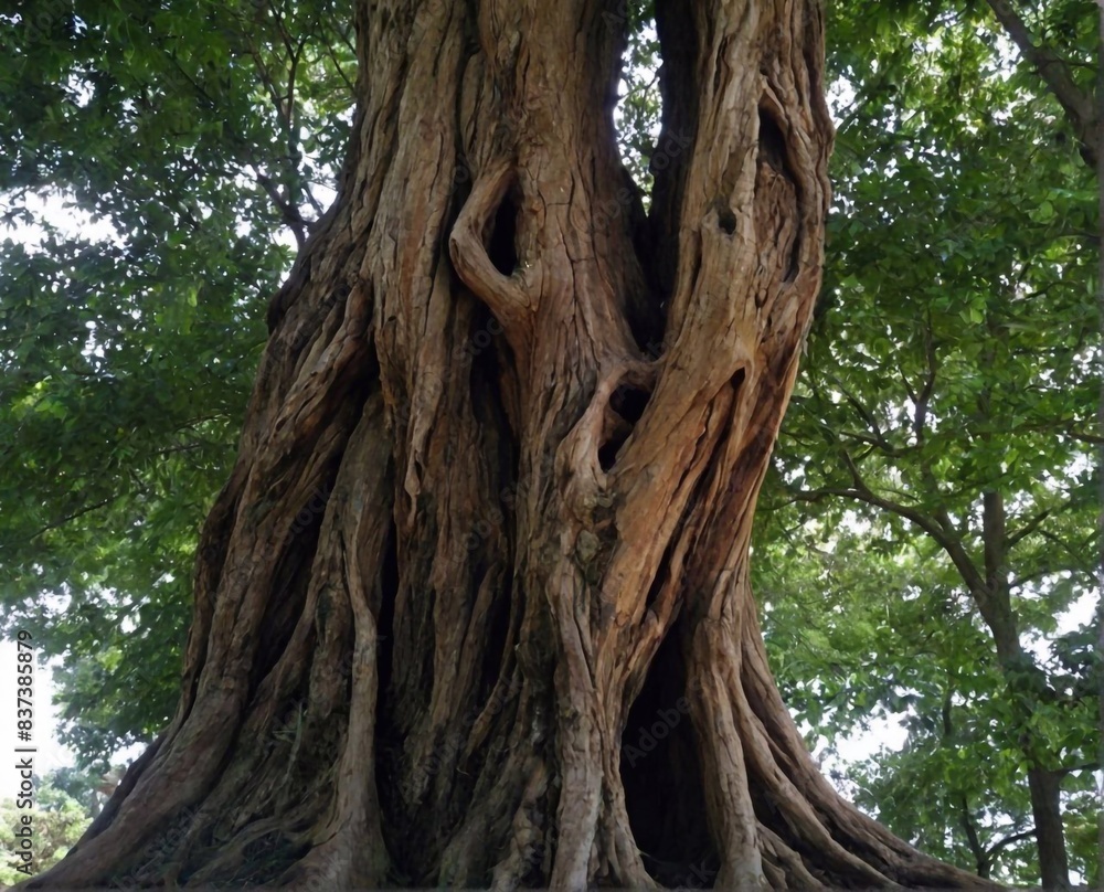 An old powerful big tree in the forest. An old powerful big tree in the forest.
