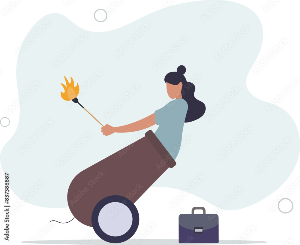 Self motivation to improve and boost business growth, determination to victory, challenge and ambition.flat vector illustration.