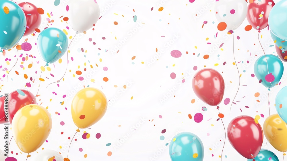 Confetti Balloons scattered across the background Confetti Balloons scattered across the background