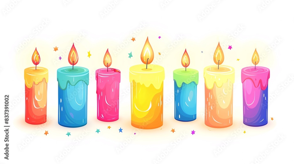 LED candles flickering softly LED candles flickering softly