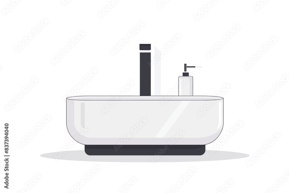 White Sink isolated vector style White Sink isolated vector style