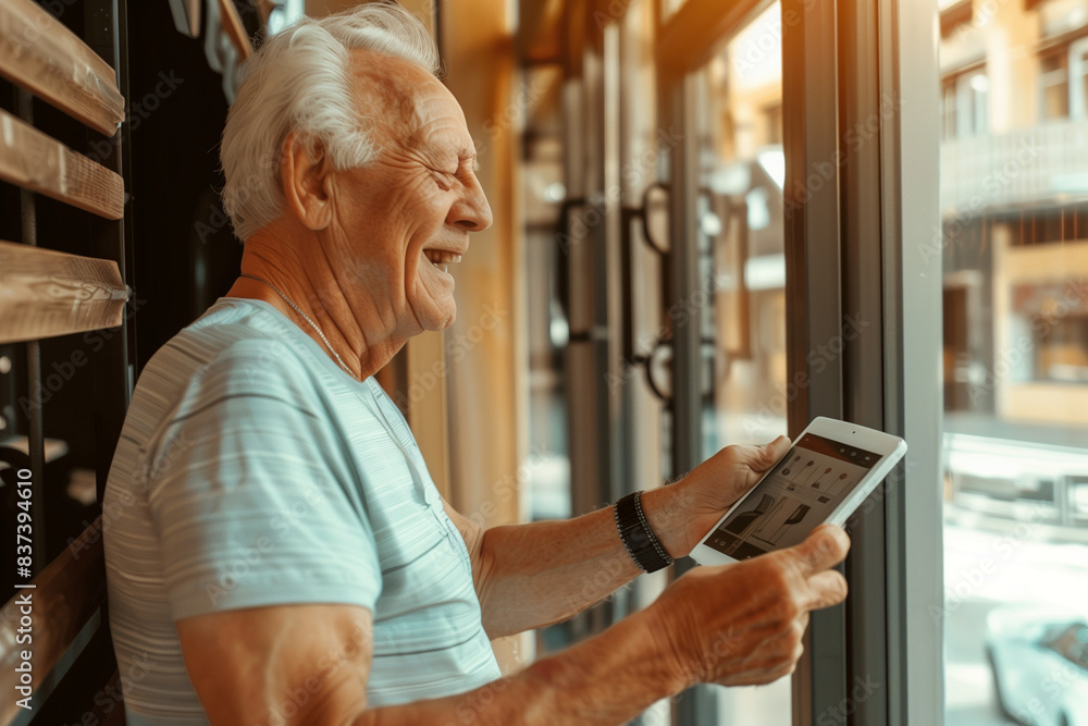 Senior at the Gym, an older man exercising at the gym, the background includes gym equipment and fitness gear Senior at the Gym, an older man exercising at the gym, the background includes gym equipment and fitness gear