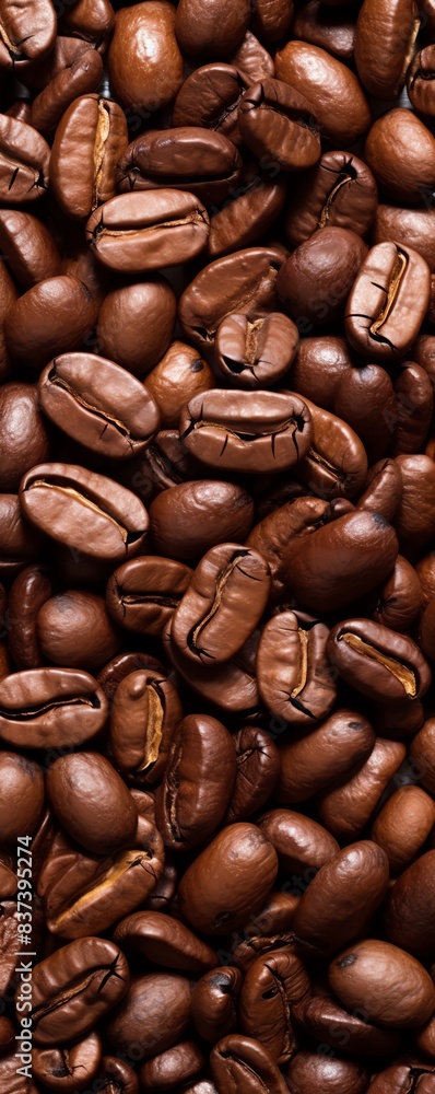 Fototapeta premium Coffee Beans - Close-up of coffee beans