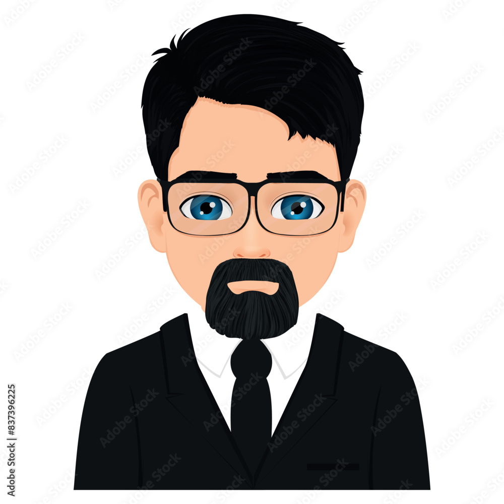 Portrait of father with beard and glasses Portrait of father with beard and glasses