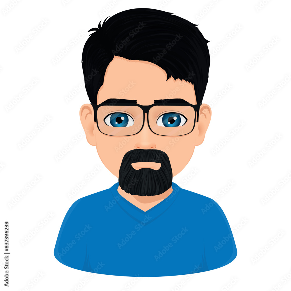 Portrait of father with beard and glasses Portrait of father with beard and glasses