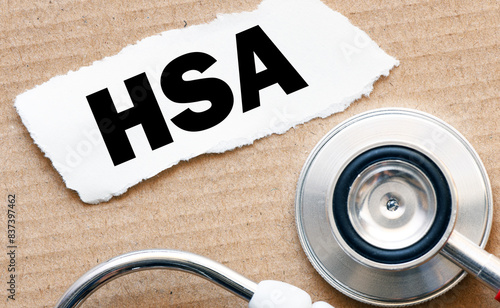 HSA Health Savings Account and stethoscope.