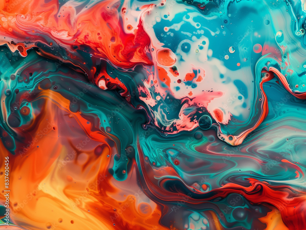 Fototapeta premium Vibrant Paint Splash with Dynamic Colors