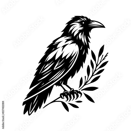 Ilustración Vectorial de Cuervo