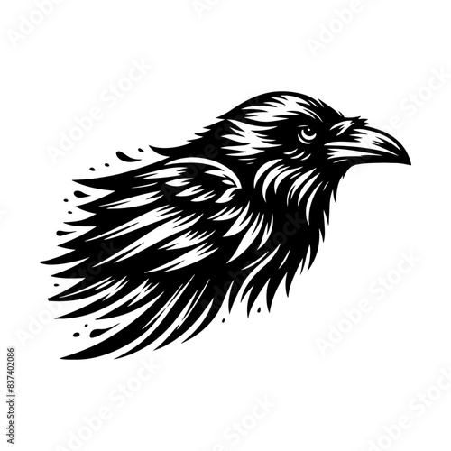 Ilustración Vectorial de Cuervo
