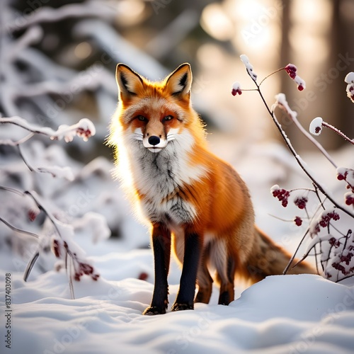 red fox in the snow © MUmar