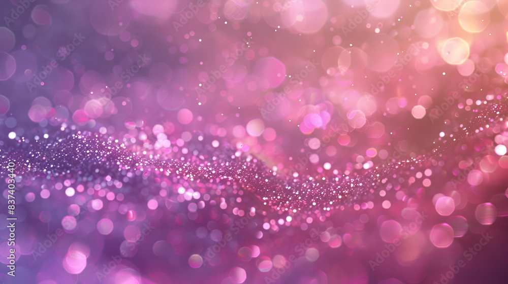 purple shiny background and bokeh closeup with copy space