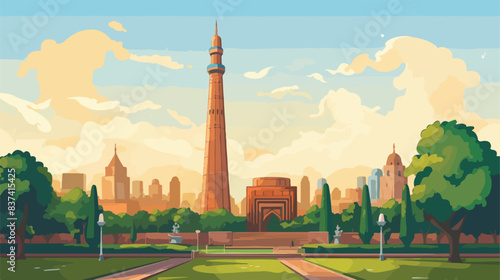 Minar-e-Pakistan. Famous Landmark of Pakistan locat