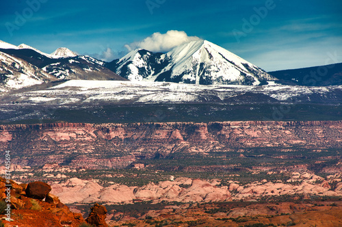 Park Avenue Towers Area La Sal Mountains Arches National Park Utah 04 photo