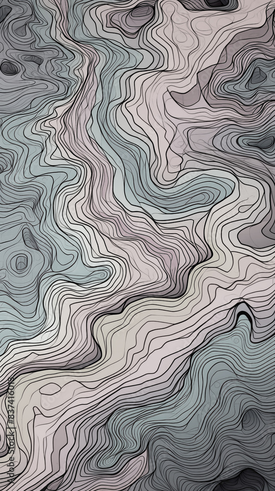 Wallpaper of a colored topographical map Wallpaper of a colored topographical map