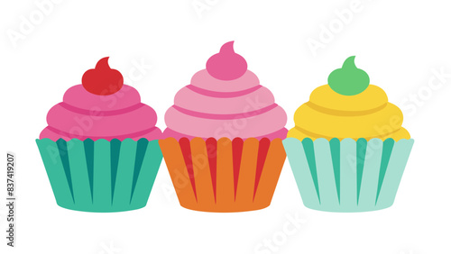 delightful assortment of cupcakes with colorful frosting, ideal for sweetening any occasion