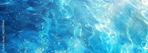 Azure water background. Calm blue water surface