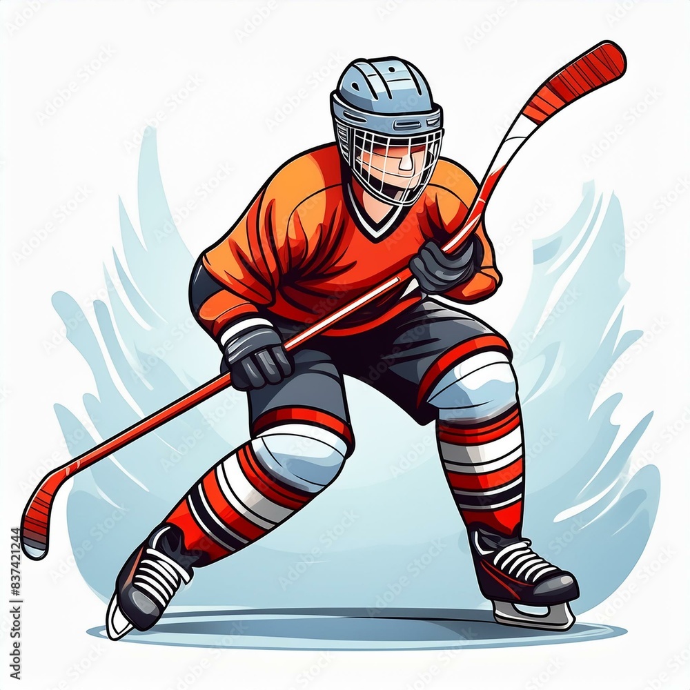 Obraz premium hockey player silhouette
