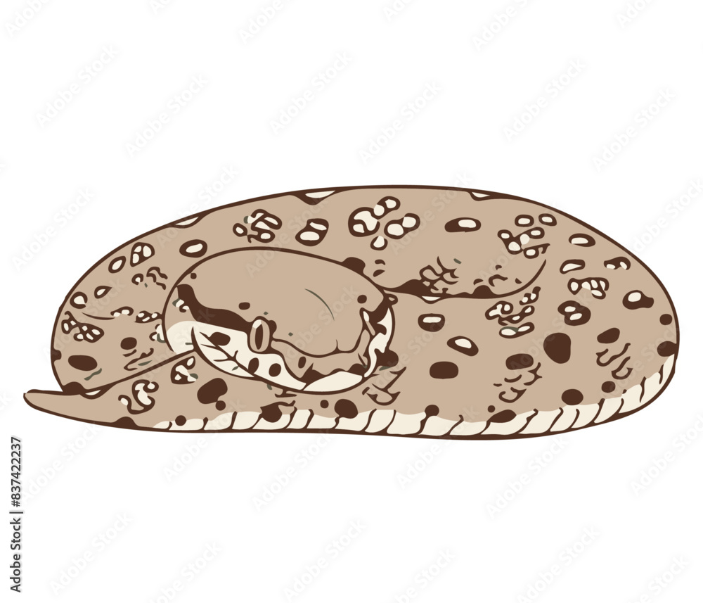 cute brown snake vector illustration cute brown snake vector illustration