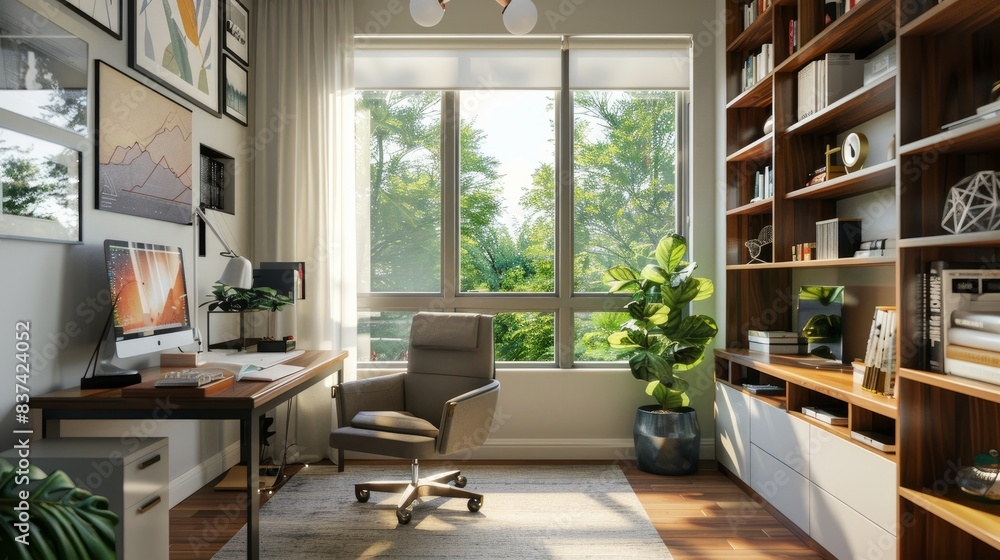 home office, infused with motivational decor that inspires creativity and productivity home office, infused with motivational decor that inspires creativity and productivity