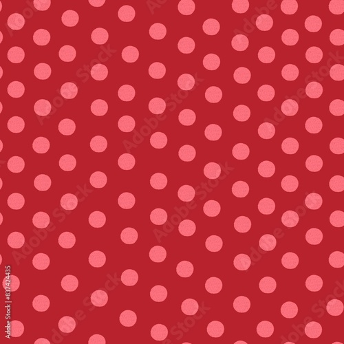 A red polka dots seamless pattern