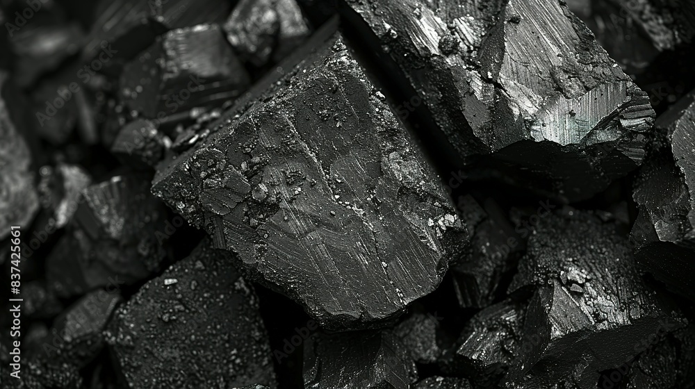 Whispers in Black: Texture Exploration of Coal in Monochrome Whispers in Black: Texture Exploration of Coal in Monochrome