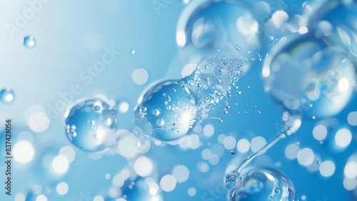 Blue H2O: A Macro Lens View of Water Molecules