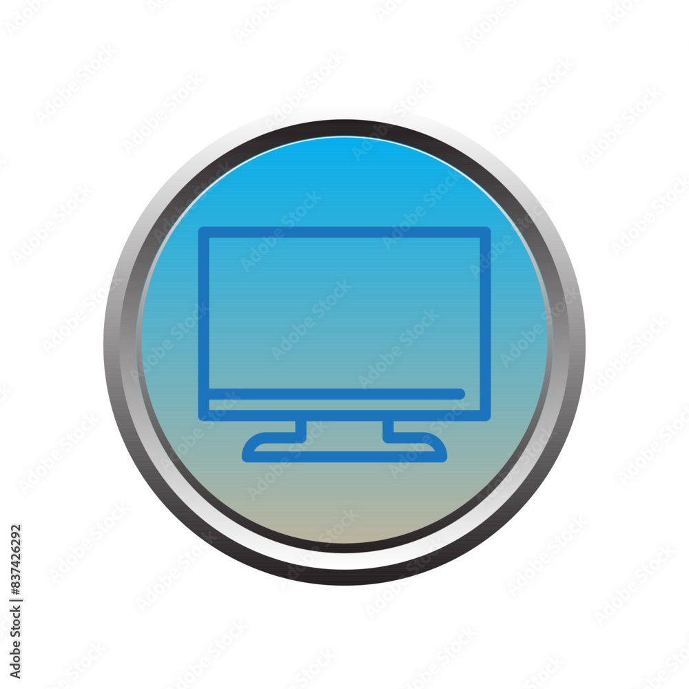 Illustration Vector graphic of monitor icon template Illustration Vector graphic of monitor icon template