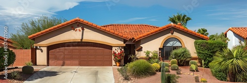 southwest arizona neighborhood, nice residential house, 