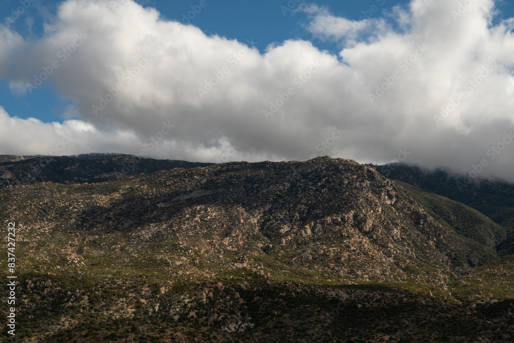 Clouds over San Jacinto Mountains, San Bernardino National Forest, California 