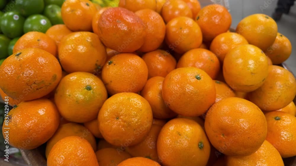 Bergamot fruit in the supermarket Bergamot fruit in the supermarket