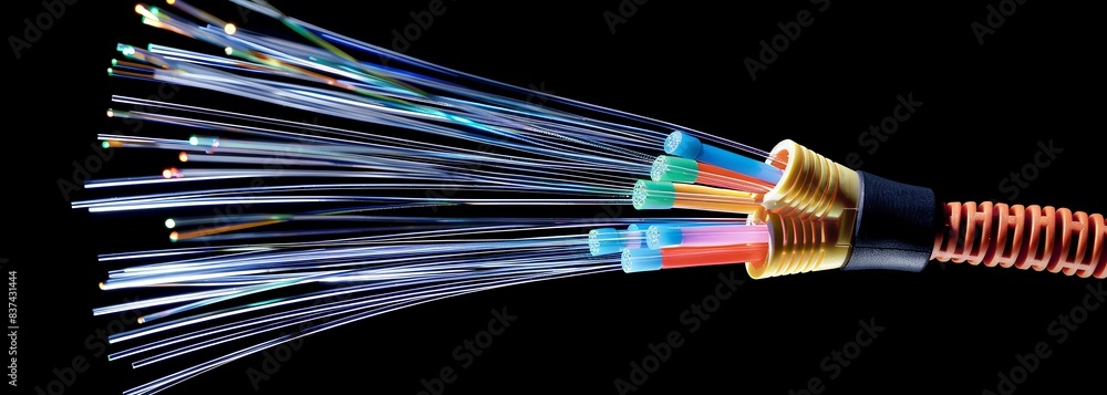 Fiber optics cable network background. Technology concept Fiber optics cable network background. Technology concept