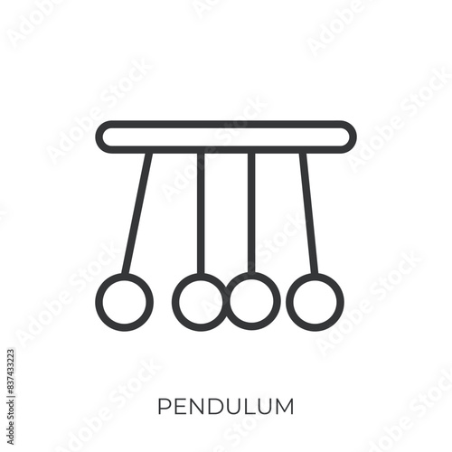Pendulum icon. Line single icon on transparent background