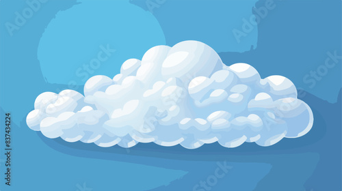 White soft cloud shape realistic vector illustration