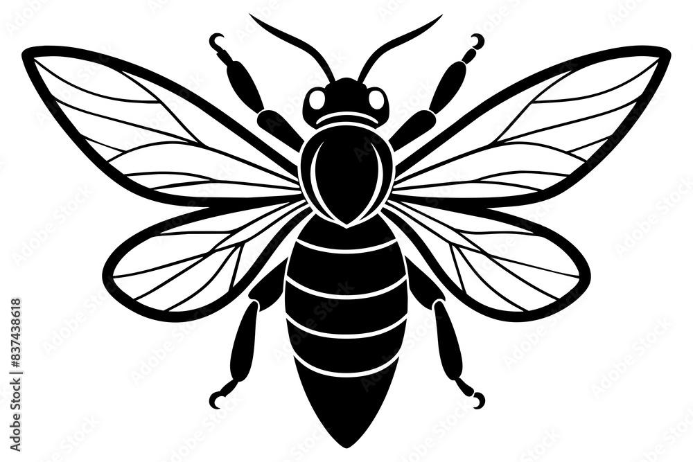 bee silhouette vector illustration bee silhouette vector illustration