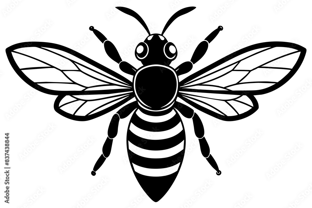 bee silhouette vector illustration bee silhouette vector illustration
