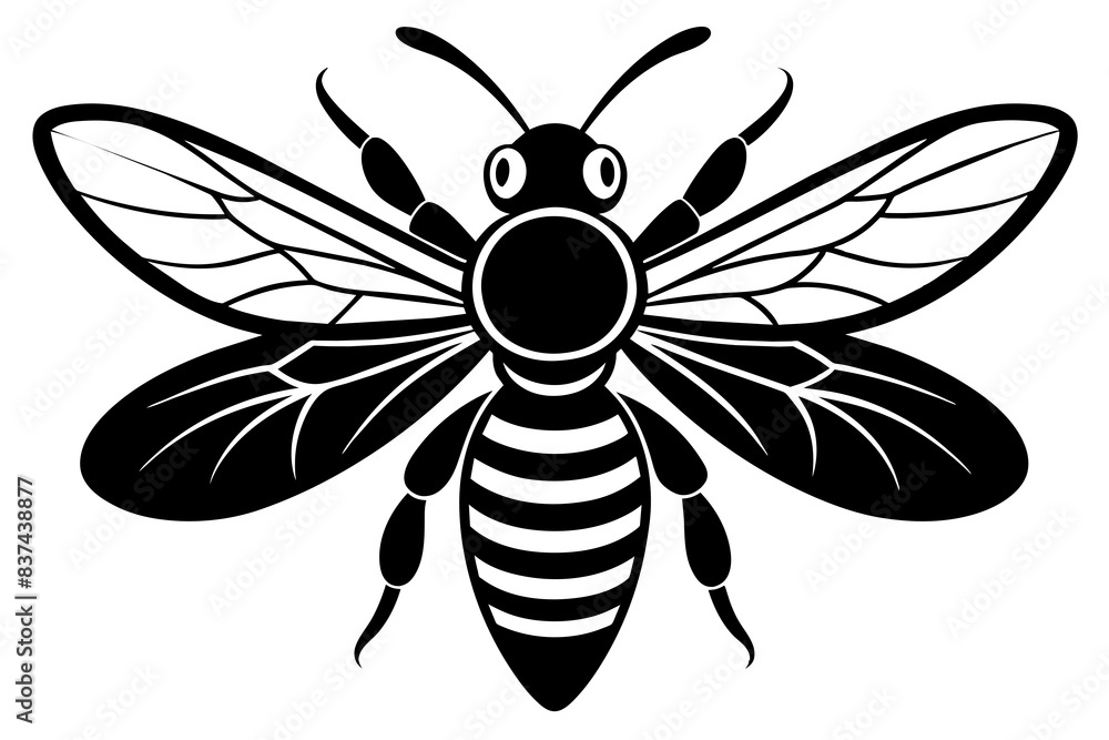 bee silhouette vector illustration bee silhouette vector illustration