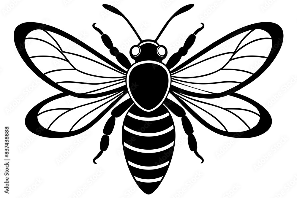 bee silhouette vector illustration bee silhouette vector illustration