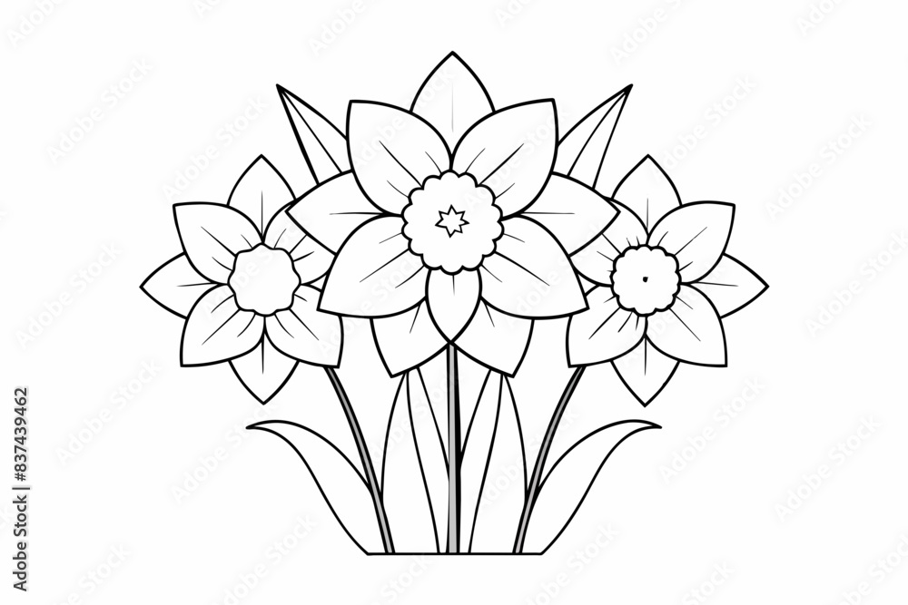 Flowering plants with trees silhouette vector illustration Flowering plants with trees silhouette vector illustration
