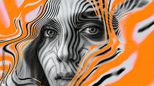 Creative portrait of a young woman