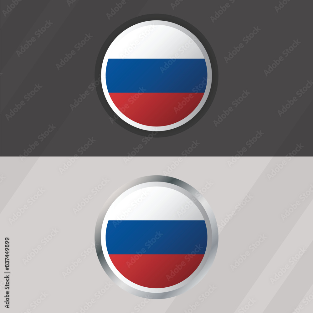 Vector Russia Round Flag Template Vector Russia Round Flag Template