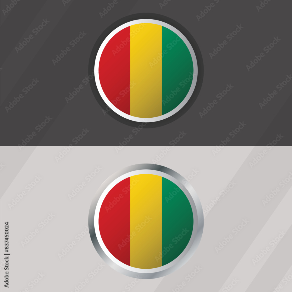 Fototapeta premium Vector Guinea Round Flag Template